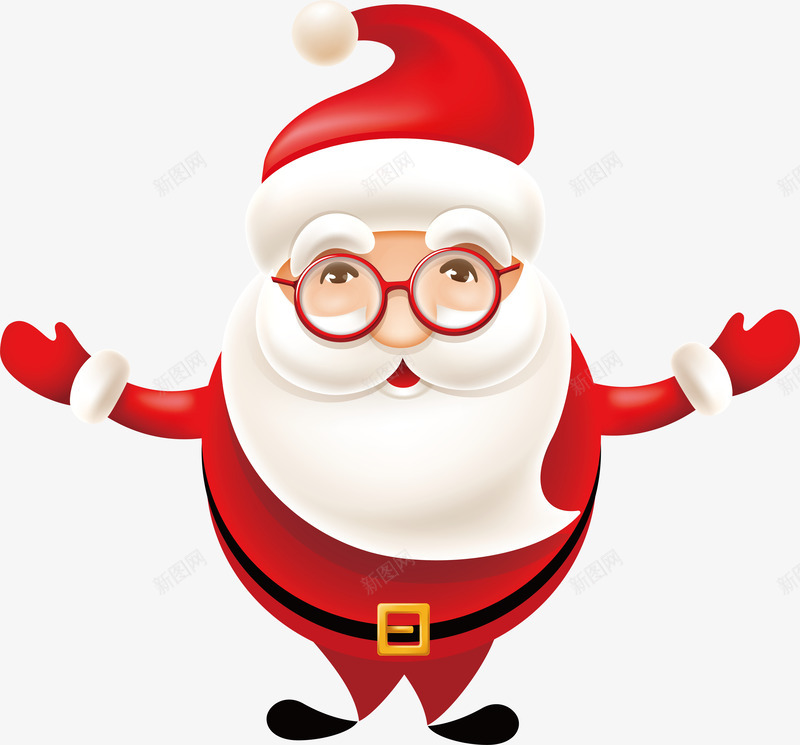 圣诞老人png免抠素材_88icon https://88icon.com 圣诞 圣诞快乐 圣诞挂件 圣诞狂欢 圣诞礼物 圣诞老人 圣诞节装饰 圣诞装饰 戴眼镜 红手套 老人
