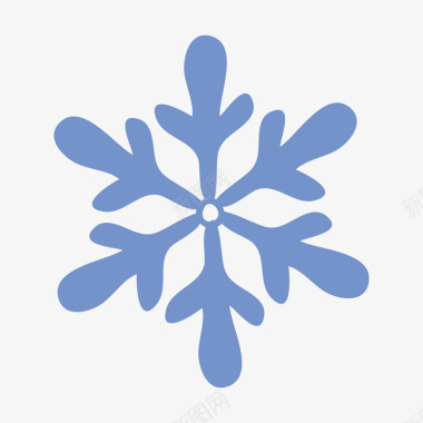 雪花装饰框蓝色雪花图标图标