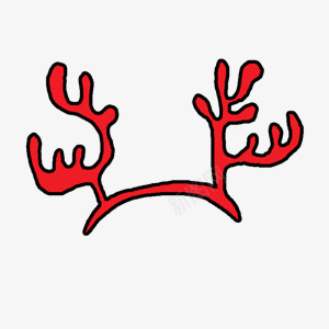 麋鹿角png免抠素材_88icon https://88icon.com 圣诞节 麋鹿 麋鹿发夹 麋鹿角