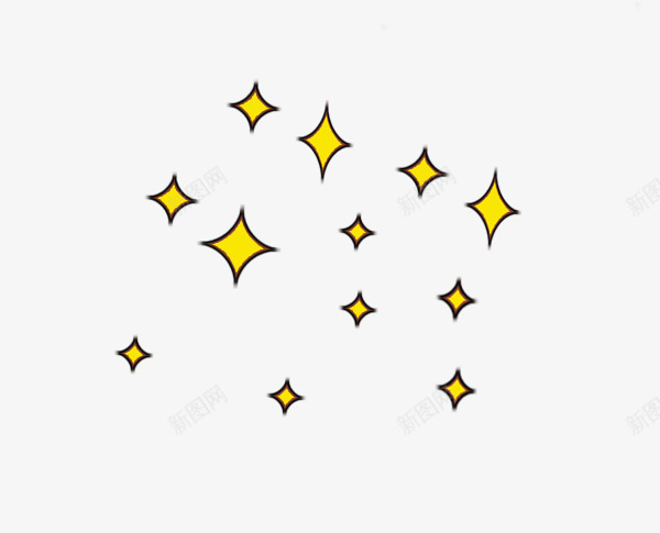 简约星星装饰psd免抠素材_88icon https://88icon.com 卡通 星星 星星装饰 简单图案 简约 菱形 菱形星星