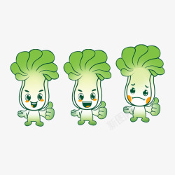 卡通大白菜形象素材