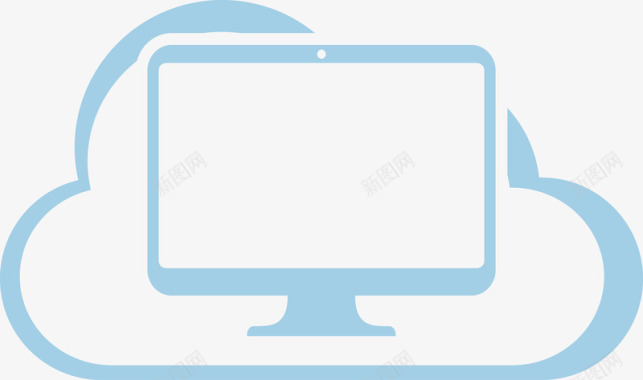 蓝色对话框蓝色计算机数据图图标图标