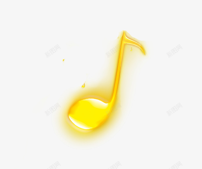 亮黄色的音符png免抠素材_88icon https://88icon.com 亮黄 漂亮的音符PNG图片 音乐 音符