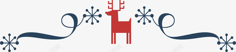 红色驯鹿圣诞标题框矢量图ai免抠素材_88icon https://88icon.com 分隔框 圣诞促销 欧式花纹 矢量png 红色驯鹿 驯鹿 矢量图