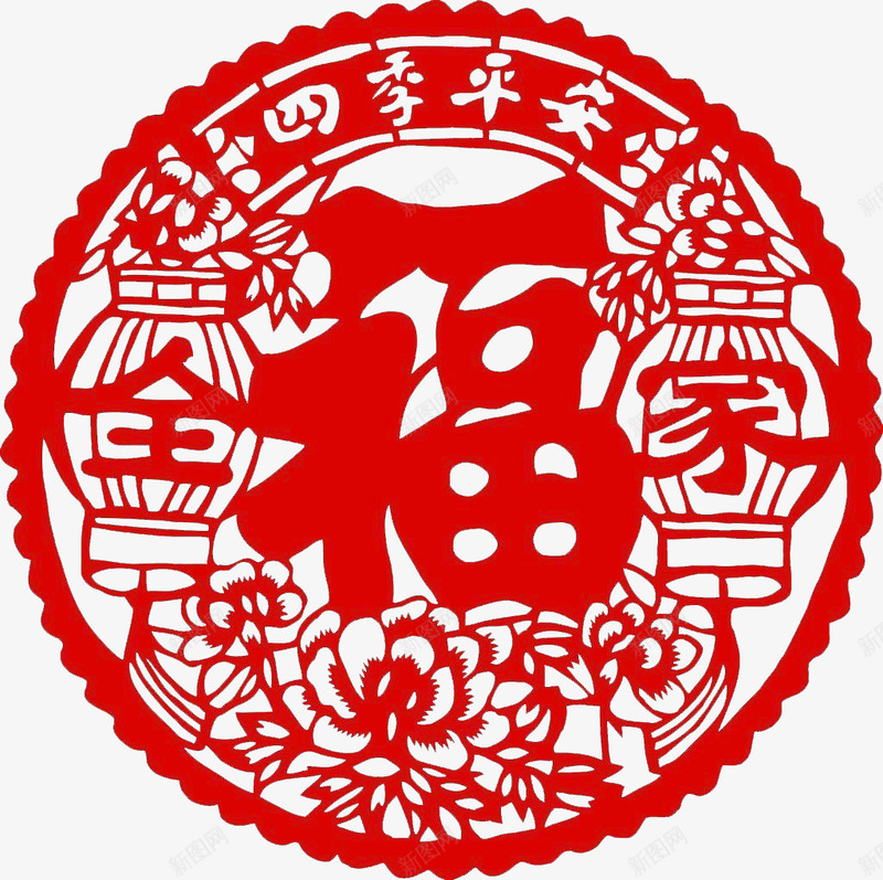 窗贴psd免抠素材_88icon https://88icon.com 吉祥 如意 红色