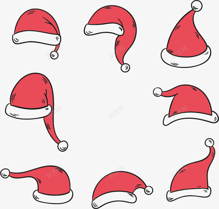 扁平圣诞帽png免抠素材_88icon https://88icon.com 免扣png素材 免费png素材 圣诞帽 帽子圣诞节图片素材 白色边 红色帽子