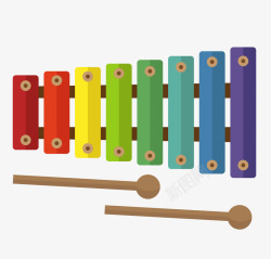 儿童乐器扁平图儿童乐器木琴矢量图高清图片