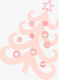 圣诞节粉色圣诞树素材