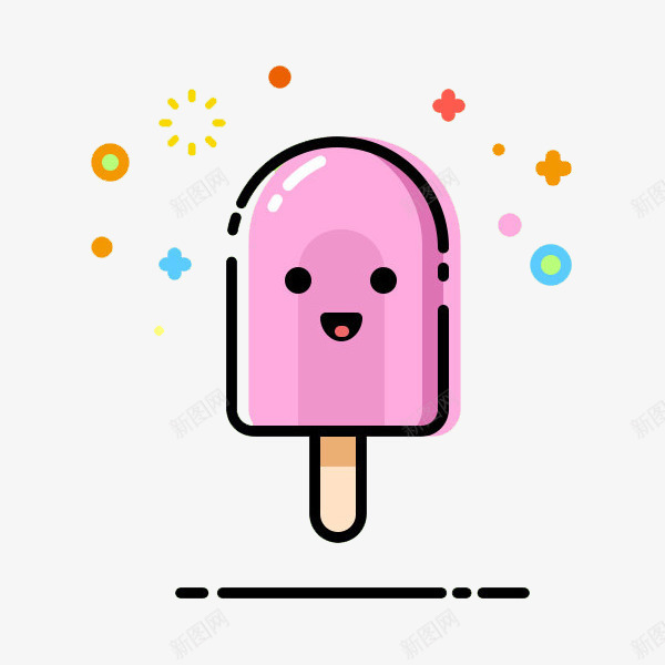 mbe风格雪糕png免抠素材_88icon https://88icon.com mbe风格 png素材 扁平 插画 雪糕