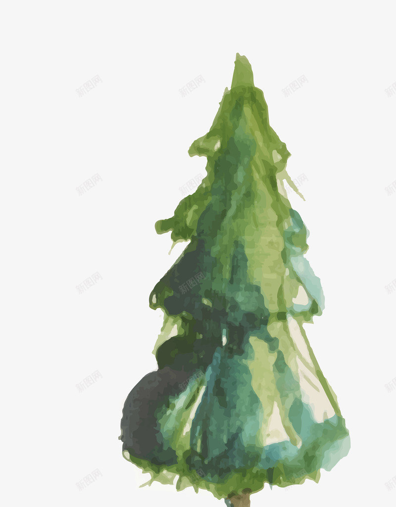手绘松树png免抠素材_88icon https://88icon.com 圣诞树 手绘松树 矢量松树