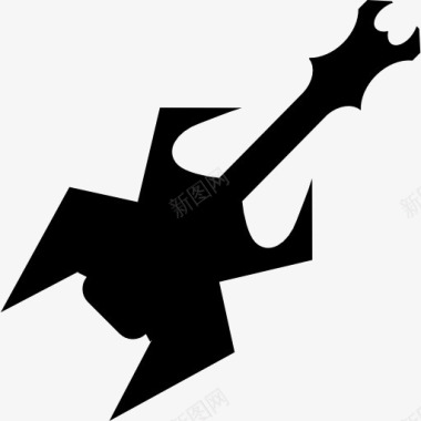 重金属提高吉他像昆虫图标图标