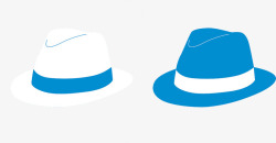 蓝色礼帽扁平蓝色礼帽图标高清图片