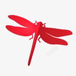 蜻蜓吉祥物剪影昆虫素材