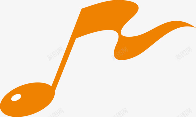 音乐手绘黄色音符logo矢量图图标图标