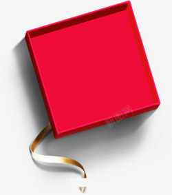 红色盖子春节红色礼盒盖子高清图片