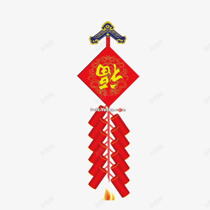 红色福字中国结悬挂新年元素png免抠素材_88icon https://88icon.com 悬挂 摆放 新年 方形 福字 红色 节日 装饰 金色