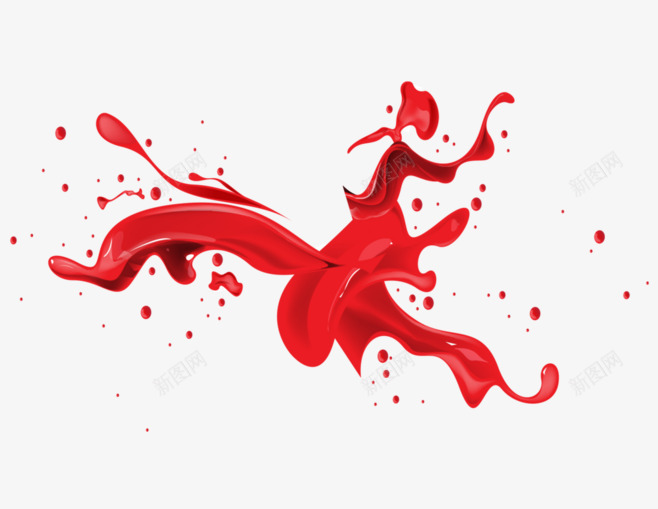 喷洒出来的红色果汁液体png免抠素材_88icon https://88icon.com 果汁 水素材 油漆 液体 红色