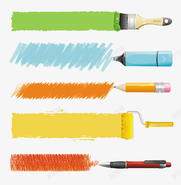 各种颜料涂鸦png免抠素材_88icon https://88icon.com 涂鸦 涂鸦主题 画笔 铅笔 颜色