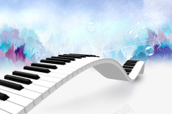 炫彩动感线条钢琴音符音乐动素材