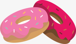 粉红色卡通甜甜圈素材