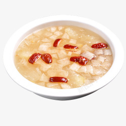 红枣百合汤一大盘银耳雪梨汤高清图片