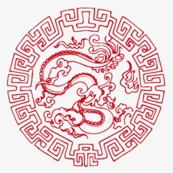 古代唯美大方简洁剪纸印花中国风素材