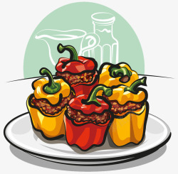 食物辣椒卡通图素材