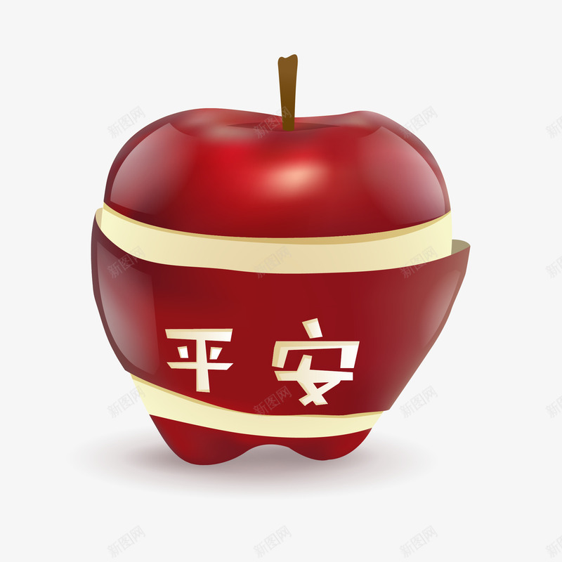 平安果元素手绘png免抠素材_88icon https://88icon.com 卡通 圣诞快乐 圣诞狂欢 圣诞节 平安夜 平安果 手绘 苹果