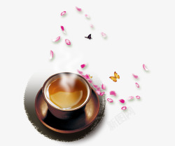 矢量热茶免抠PNG冒热气的茶高清图片