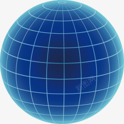 网格球体蓝色圆球高清图片