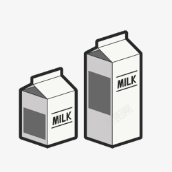 奶香味纸盒鲜牛奶高清图片