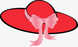 蝴蝶结粉色帽子素材