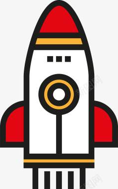 红色火箭头图标图标