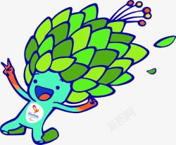 绿色树人奥运会吉祥物素材