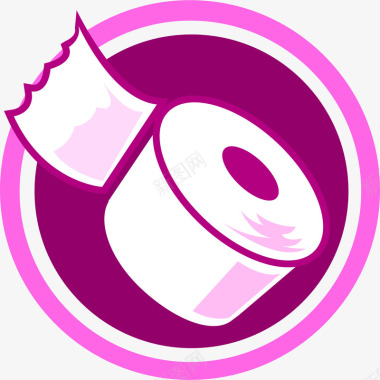 紫色网页化妆棉化妆品icon图标图标