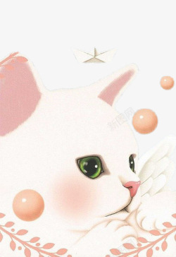 粉色猫咪壁纸素材