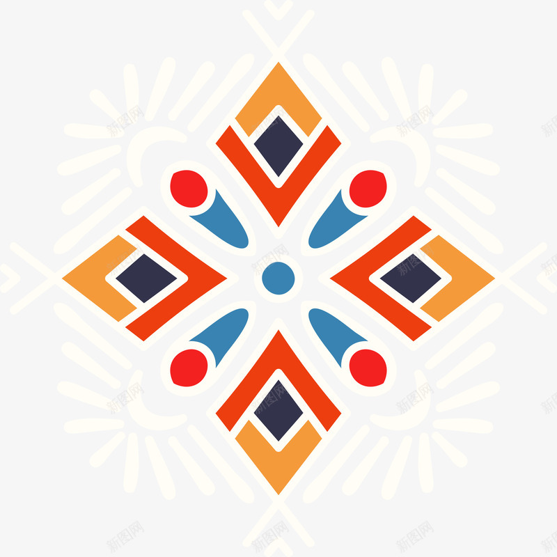 中国传统民族特色花纹png免抠素材_88icon https://88icon.com 中国风 传统 彩色花纹 民俗特色 民族风 矢量图案