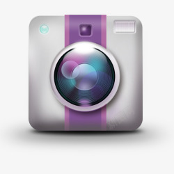 相机素材源文件紫色质感相机图标PSD源文件高清图片