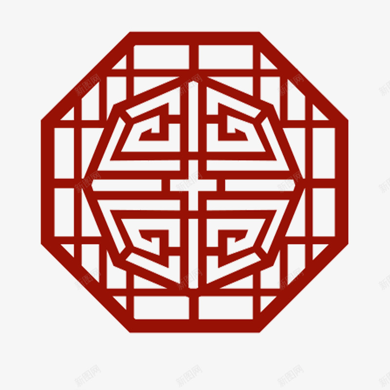 古风中国红窗棱png免抠素材_88icon https://88icon.com 中国红 中国红棱格 中国红窗户 中国红窗棱 中国风 古风 国风 棱格