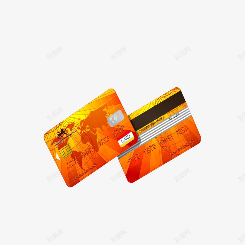 金色银行卡png免抠素材_88icon https://88icon.com 信用卡 卡片 银行
