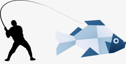 矢量钓鱼标志大海钓鱼高清图片