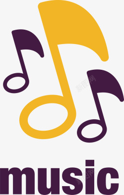 音乐学院音符艺术培训标志图标高清图片