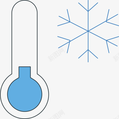 冬季下雪素材冬季气温标图标图标