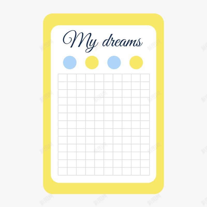 黄白色我的梦想卡片矢量图ai免抠素材_88icon https://88icon.com 卡片 我的梦想 我的梦想卡片 白色 英文 黄色 矢量图