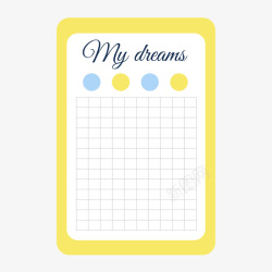 黄白色我的梦想卡片矢量图素材