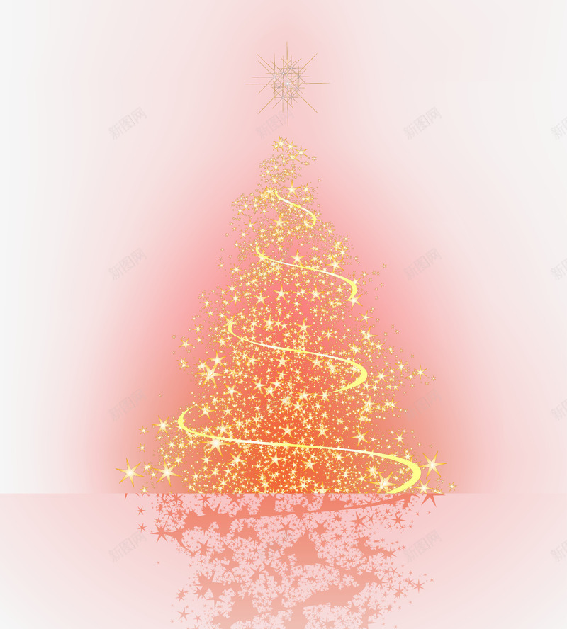 装饰圣诞树png免抠素材_88icon https://88icon.com 圣诞树 圣诞节 星光 炫酷 点光 矢量圣诞树 装饰图案