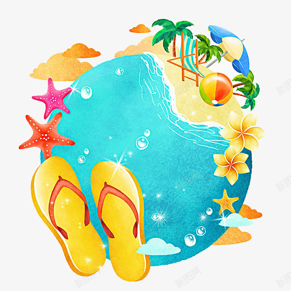 大海和海滩png免抠素材_88icon https://88icon.com PNG素材 卡通 大海 海滩