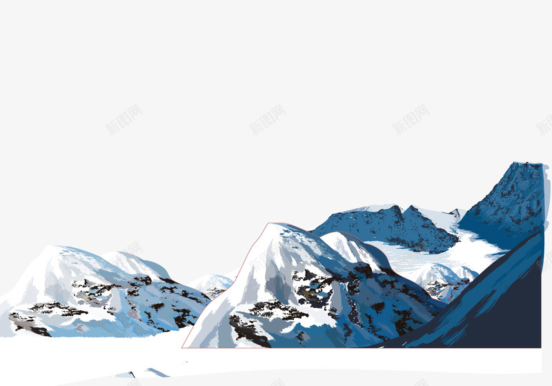 雪山旅游png免抠素材_88icon https://88icon.com 冰峰 冰峰矢量 冰川风景 山体 山川 漂亮 爬山 白色 蓝色 雪山