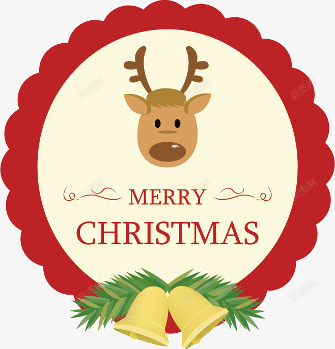 环形圣诞节麋鹿元素png免抠素材_88icon https://88icon.com 元素 圣诞节 环形 麋鹿