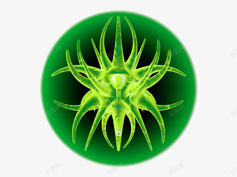 绿色生物细胞病毒细菌png免抠素材_88icon https://88icon.com 动植物细胞 医疗教学 教学图示 生物教学 生物科学 生物细胞 病毒细菌 自然科学